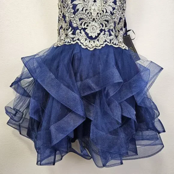 coya collection homecoming dresses COYA COLLECTION One Shoulder Beaded Gown Pageant Prom Party Formal Dress  Size S